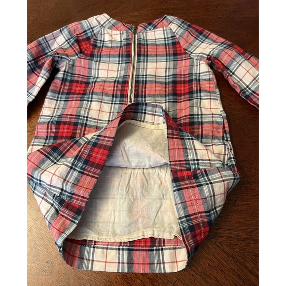 babyGAP Girls Sz 2 Red Multi-color Plaid Christmas Holiday Dress - Picture 6 of 8